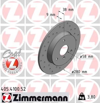 Disc frana ZIMMERMANN SPORT Z 405.4100.52