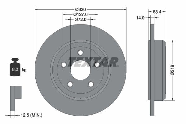 Disc frana TEXTAR PRO 92274703
