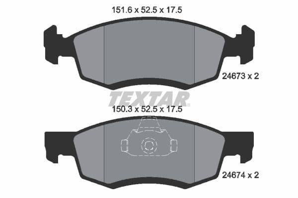 set placute frana,frana disc TEXTAR Q+ 2467301