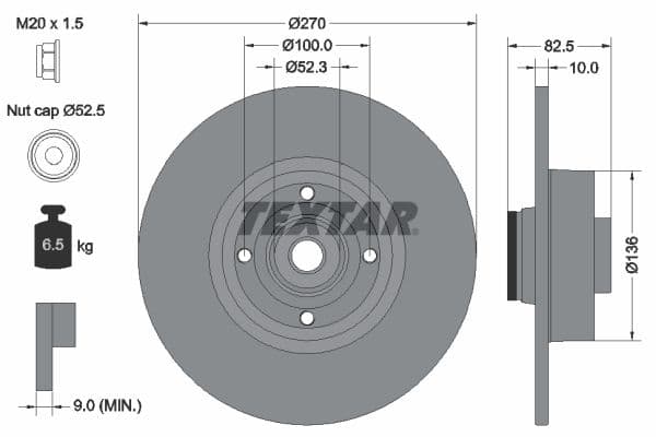 Disc frana TEXTAR PRO 92154503