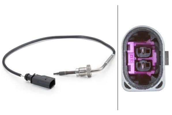 Senzor, temperatura gaze evacuare HELLA 6PT 014 494-101