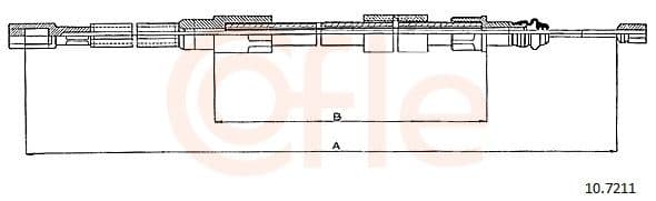 Cablu, frana de parcare COFLE 10.7211