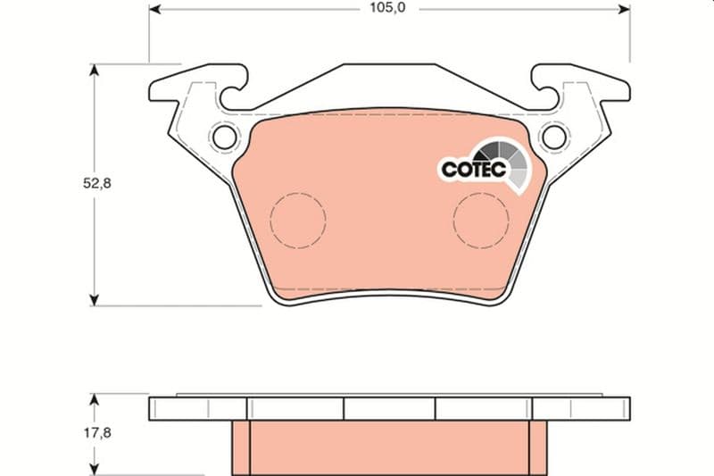 set placute frana,frana disc TRW COTEC GDB1408