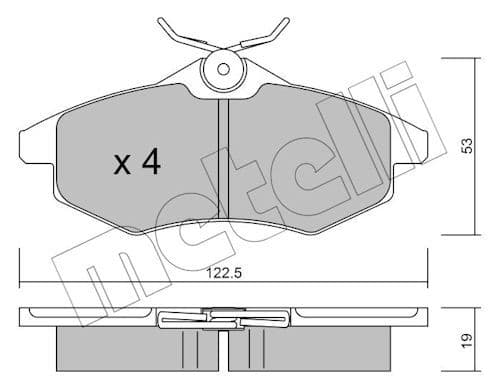 set placute frana,frana disc METELLI 22-0328-0