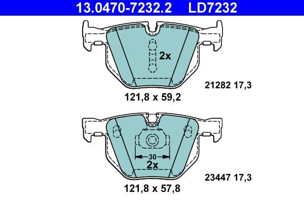 set placute frana,frana disc ATE Ceramic 13.0470-7232.2