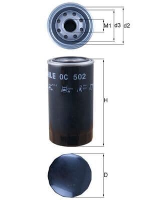 Filtru ulei MAHLE OC 502
