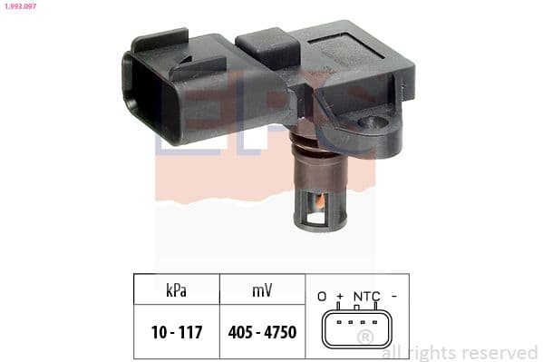 senzor presiune aer EPS Made in Italy - OE Equivalent 1.993.097