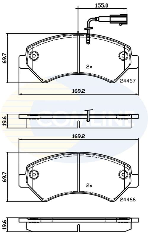 set placute frana,frana disc COMLINE CBP12247