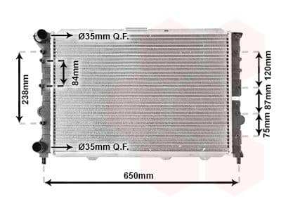 Radiator, racire motor VAN WEZEL 01002114