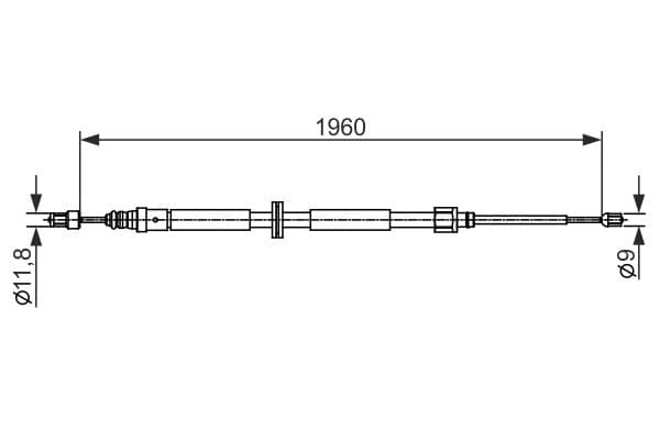 Cablu, frana de parcare BOSCH 1 987 482 432
