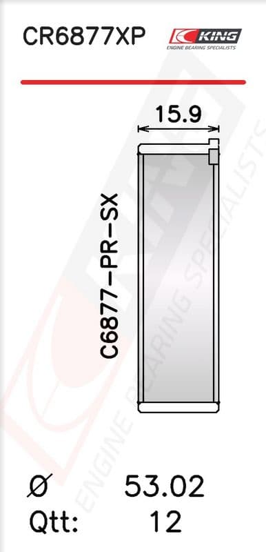 Cuzinet bielă KING CR6877XP