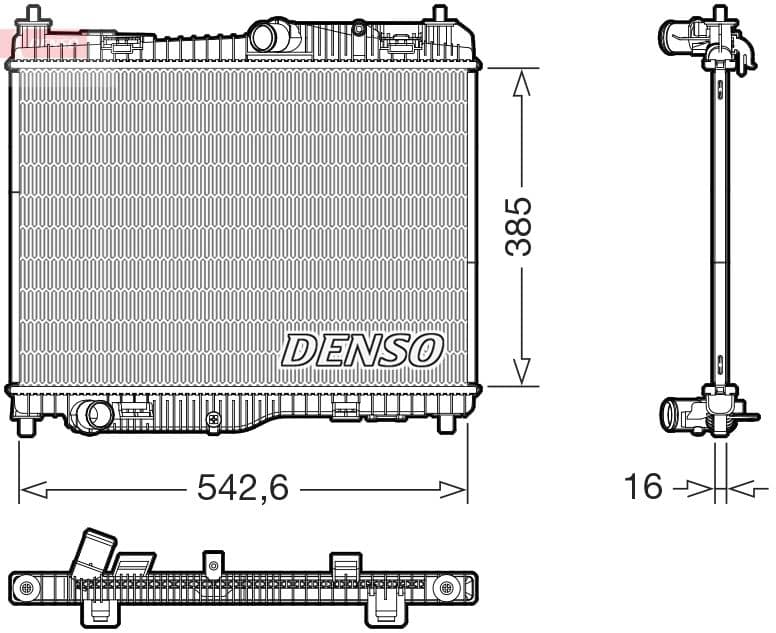 Radiator, racire motor DENSO DRM10123