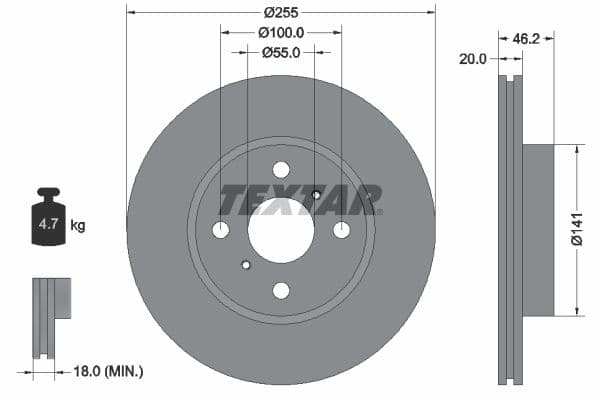 Disc frana TEXTAR 92199900