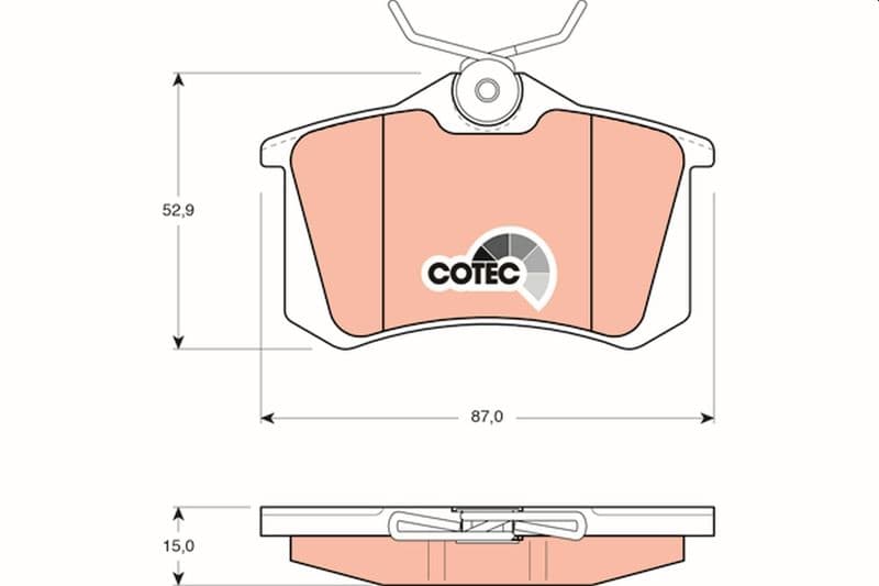 set placute frana,frana disc TRW COTEC GDB823