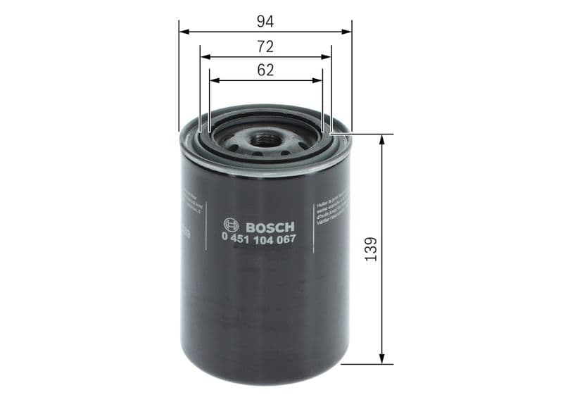 Filtru ulei BOSCH 0 451 104 067