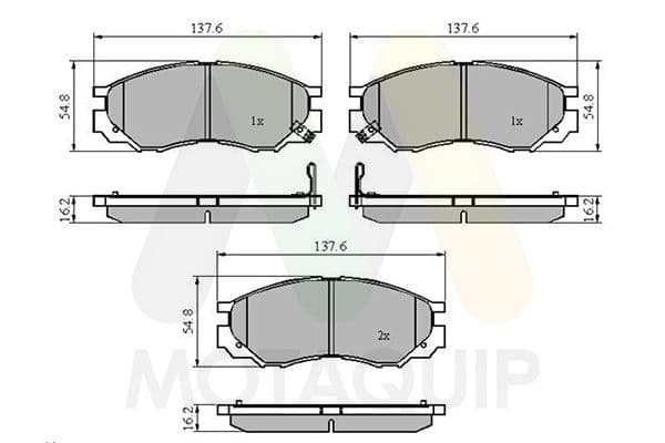 set placute frana,frana disc MOTAQUIP LVXL1082