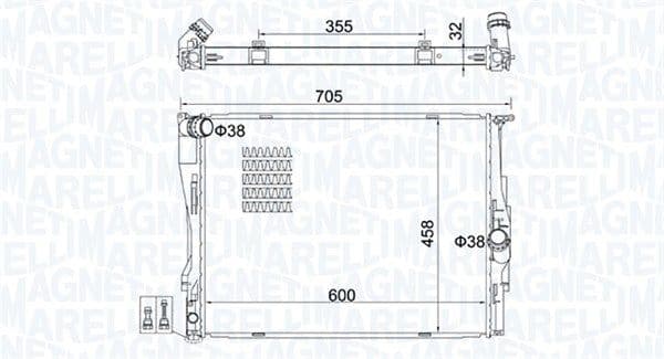 Radiator, racire motor MAGNETI MARELLI 350213160700