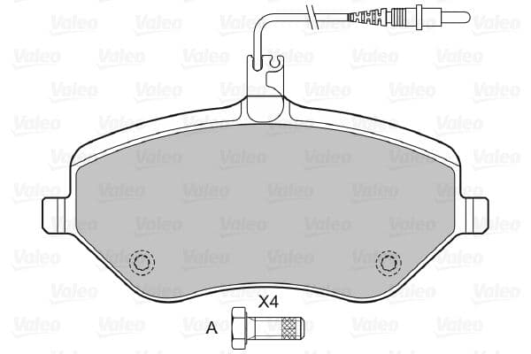 set placute frana,frana disc VALEO 601072