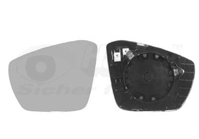 Sticla oglinda, oglinda retrovizoare exterioara VAN WEZEL * HAGUS * 7624837