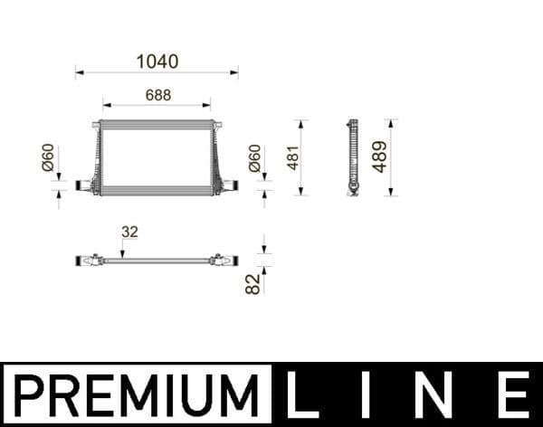 Intercooler, compresor MAHLE BEHR *** PREMIUM LINE *** CI 743 000P