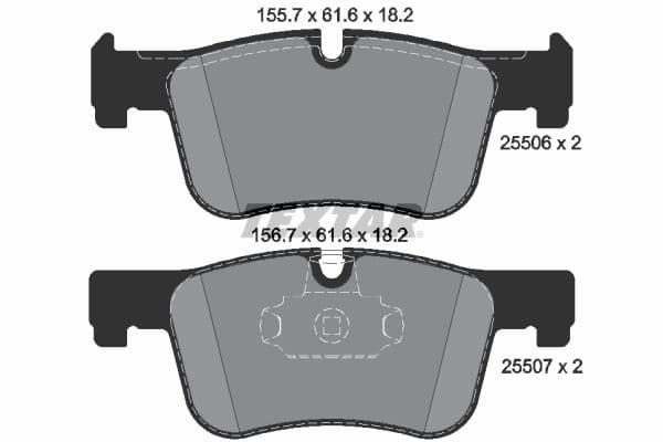set placute frana,frana disc TEXTAR Q+ 2550601