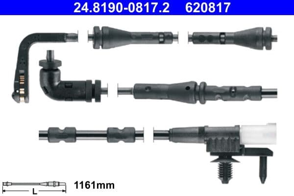 senzor de avertizare,uzura placute de frana ATE 24.8190-0817.2