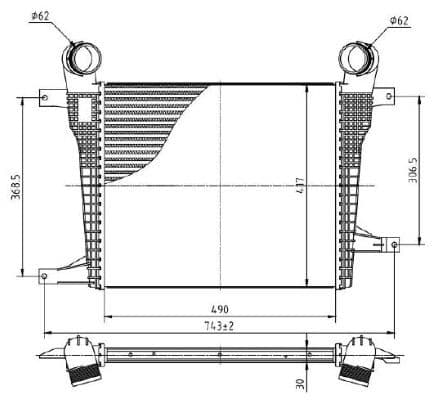 Intercooler, compresor MTR 13054737