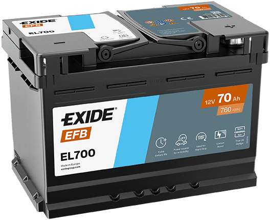 Baterie de pornire EXIDE EFB 70Ah 12V