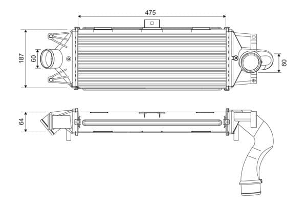 Intercooler, compresor VALEO 818390