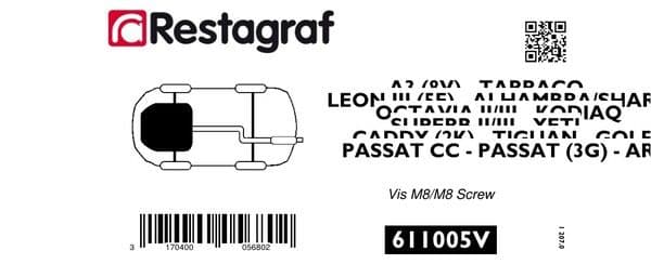 Set clipuri sustinere, caroserie RESTAGRAF 611005V