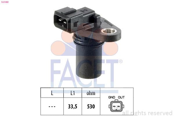 Senzor, turație motor FACET Made in Italy - OE Equivalent 9.0189