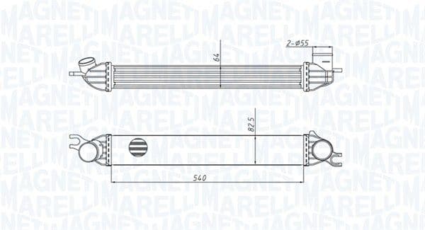 Intercooler, compresor MAGNETI MARELLI 351319204290