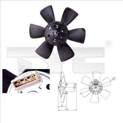 Ventilator, radiator TYC 837-0008