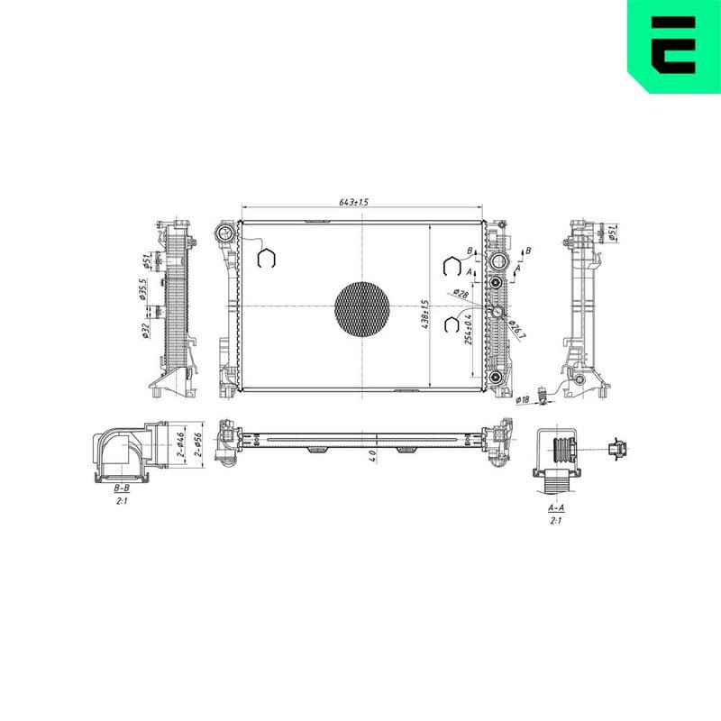 Radiator, racire motor ERA 673046