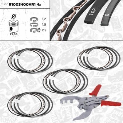 Set segmenti piston ET ENGINETEAM R1003400VR1