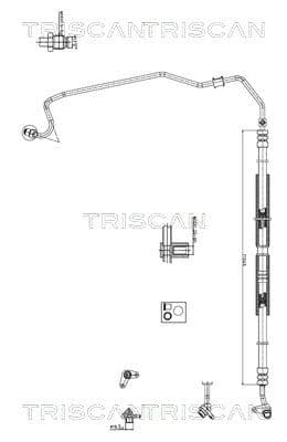 Furtun hidraulic, sistem de directie TRISCAN 8516 40002