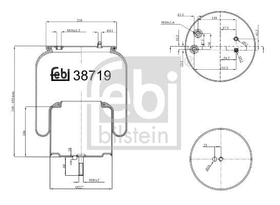 Burduf, suspensie pneumatica FEBI BILSTEIN 38719