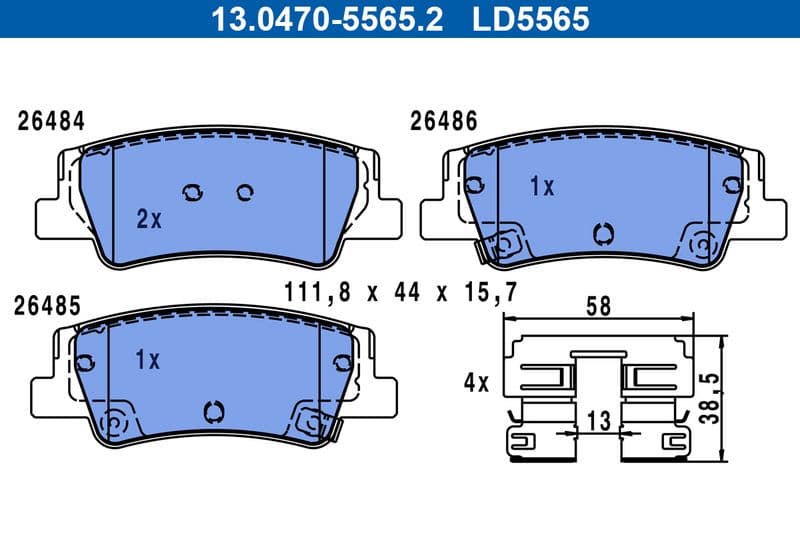 set placute frana,frana disc ATE Ceramic 13.0470-5565.2