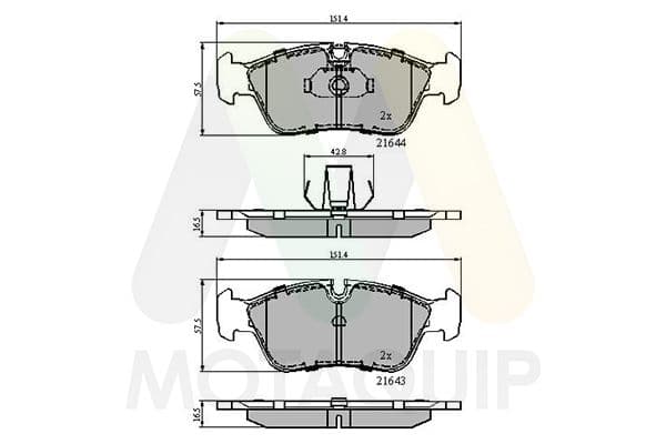set placute frana,frana disc MOTAQUIP LVXL332