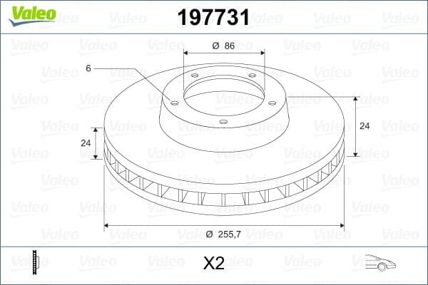 Disc frana VALEO 197731