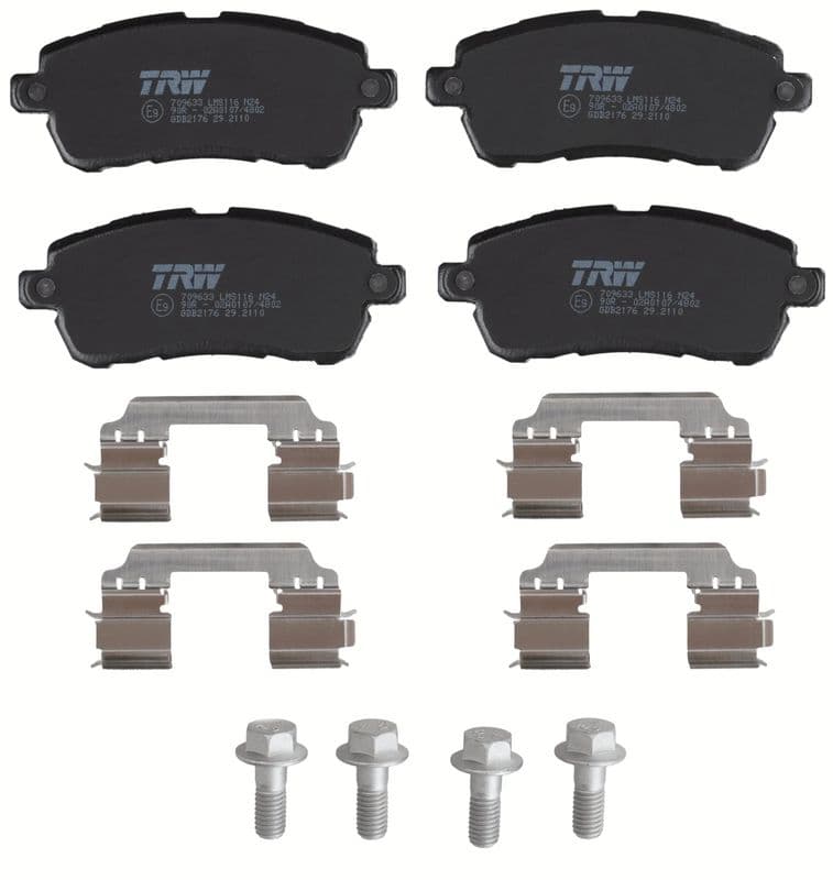 set placute frana,frana disc TRW GDB2176