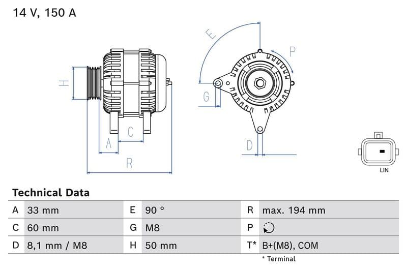 Generator / Alternator BOSCH 0 986 084 690