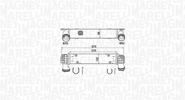 Intercooler, compresor MAGNETI MARELLI 351319205460