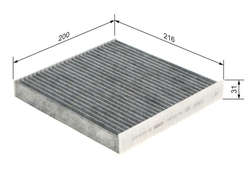 Filtru, aer habitaclu BOSCH 1 987 432 574