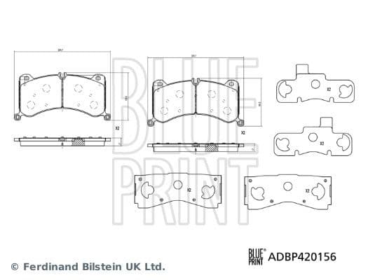set placute frana,frana disc BLUE PRINT ADBP420156