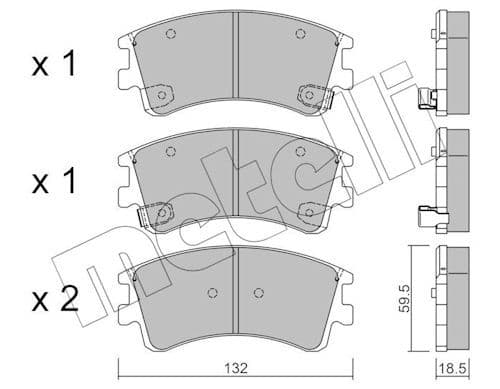 set placute frana,frana disc METELLI 22-0476-0