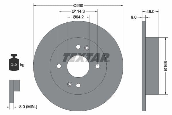 Disc frana TEXTAR PRO 92320203