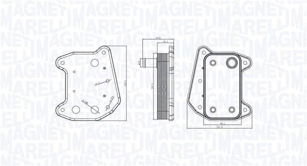 Radiator ulei, ulei motor MAGNETI MARELLI 350300001800