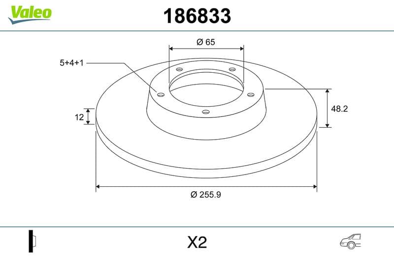 Disc frana VALEO 186833