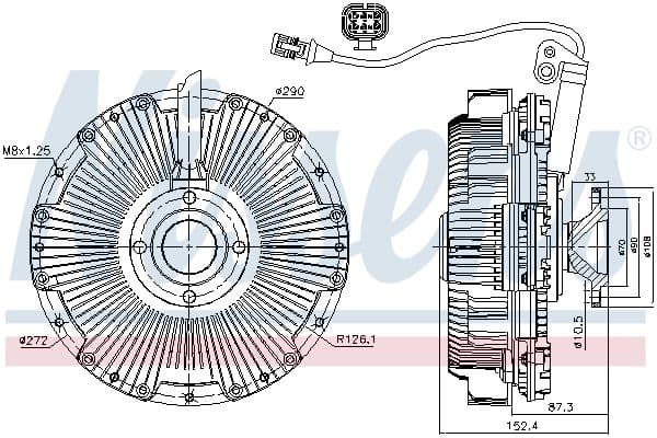 Cupla, ventilator radiator NISSENS 86159